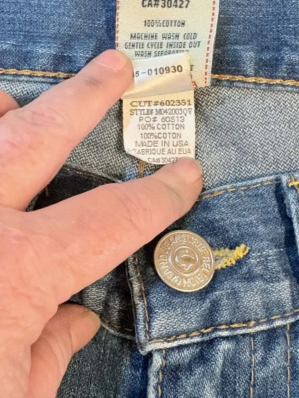 Vintage True Religion Billy Big T Bootcut Denim Jeans Size 33 #1189